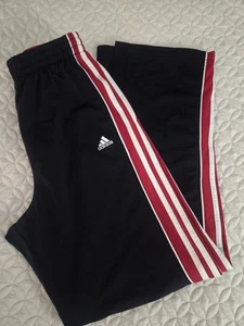 Adidas unisex youth size XL black sports pants machine washable striped - Picture 1 of 10