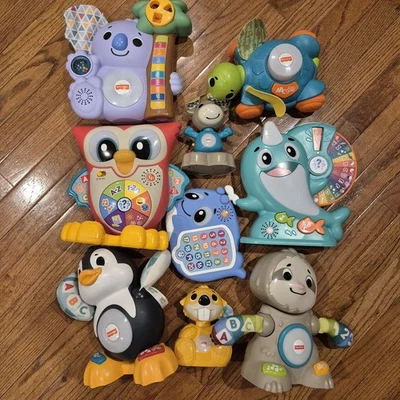 Fisher Price Linkimals Lote de 9 Perezosos Panda Koala Nutria Pingüino Búho Ballena Alce Foto 1 de 4