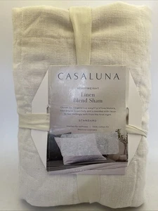 Casaluna Natural Standard Heavyweight Linen Blend Quilt Pillow Sham New Open Pac - Picture 1 of 9