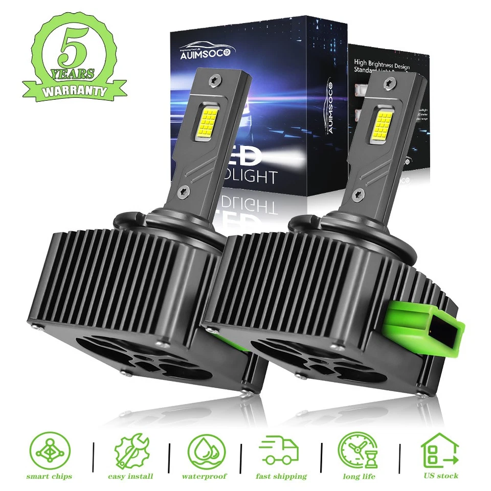 LED Headlight HID Bulbs High/Low Beam Conversion For Lincoln MKC 2015-2018 2019 - Изображение 1 из 4