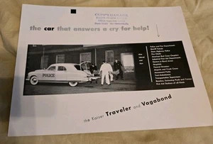 Vtg 1949 Kaiser Traveler & Vegabond Police Car Brochure Cupp's New Bloomfield Pa - Picture 1 of 5