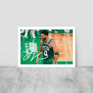 JAYSON TATUM BOSTON CELTICS NBA FIRMATO AUTOGRAFO STAMPA FOTO IDEA REGALO BASKET - Imagen 1 de 2