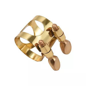 1PC Brass Sax Ligature Fastener Adjustable Double Screws for Alto Saxophone O1Y0 - Picture 1 of 5