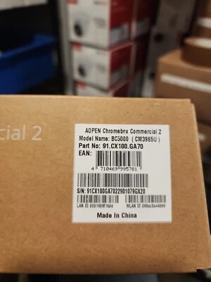 CHROMEBOX COMMERCIAL INTEL CELERON 3965U 4GB DDR4 32G SSD 1GBE - Image 1 of 2