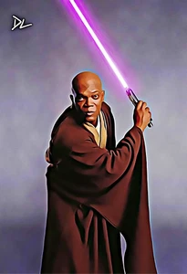 Mace Windu "Star Wars" Original Pop Art Druck - 13 x 19 Poster - Bild 1 von 1