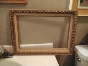 Vintage Victorian Style Ornate Wood Gold Gilt Picture Painting Frame 22.25"X16.5 - Picture 1 of 8