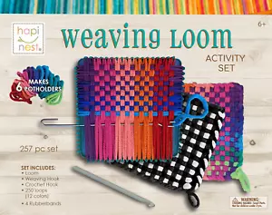 Hapinest Make Your Own Potholders Weaving Loom for Kids, Weaving Loom Kit, Pot H - Picture 1 of 12