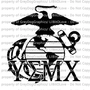 EGA USMC YEMX Greek Letters United States Marine Corps Logo Decal Sticker Vinyl - Picture 1 of 2