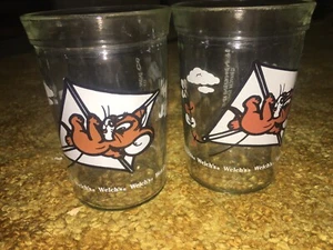 Juice Cup Glasses (2) Swanky Swigs Tom & Jerry Welch’s1990 Turner Entertainment - Picture 1 of 12