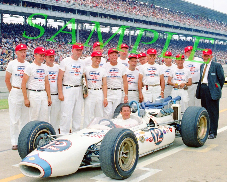 MARIO ANDRETTI 1965 #12 INDY 500 CLOSE UP SHOT 8X10 GLOSSY PHOTO #3A - Image 1 of 1