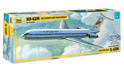 Kit modelo avión plástico 1/144 ZVEZDA 7013 IL-62M Foto 1 de 4