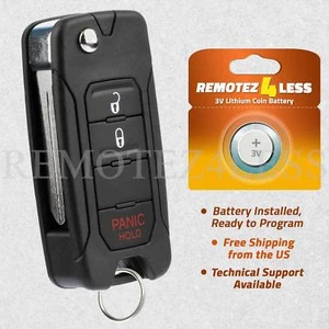 Remote for 2007 2008 2009 2010 2011 2012 2013 2014 2015 Jeep Compass Flip Key - Picture 1 of 5