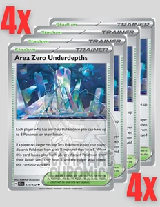 x4 Area Zero Underdepths 131/142 x4 Stellar Crown Pokemon TCG Playset - Picture 1 of 2
