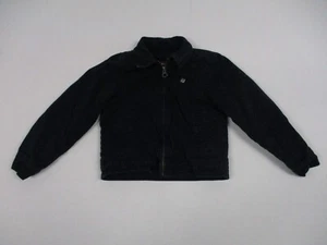Quiksilver Jacket Boy's Size 5 Black Full Zip Plaid Coat Sherpa Lined - Picture 1 of 10