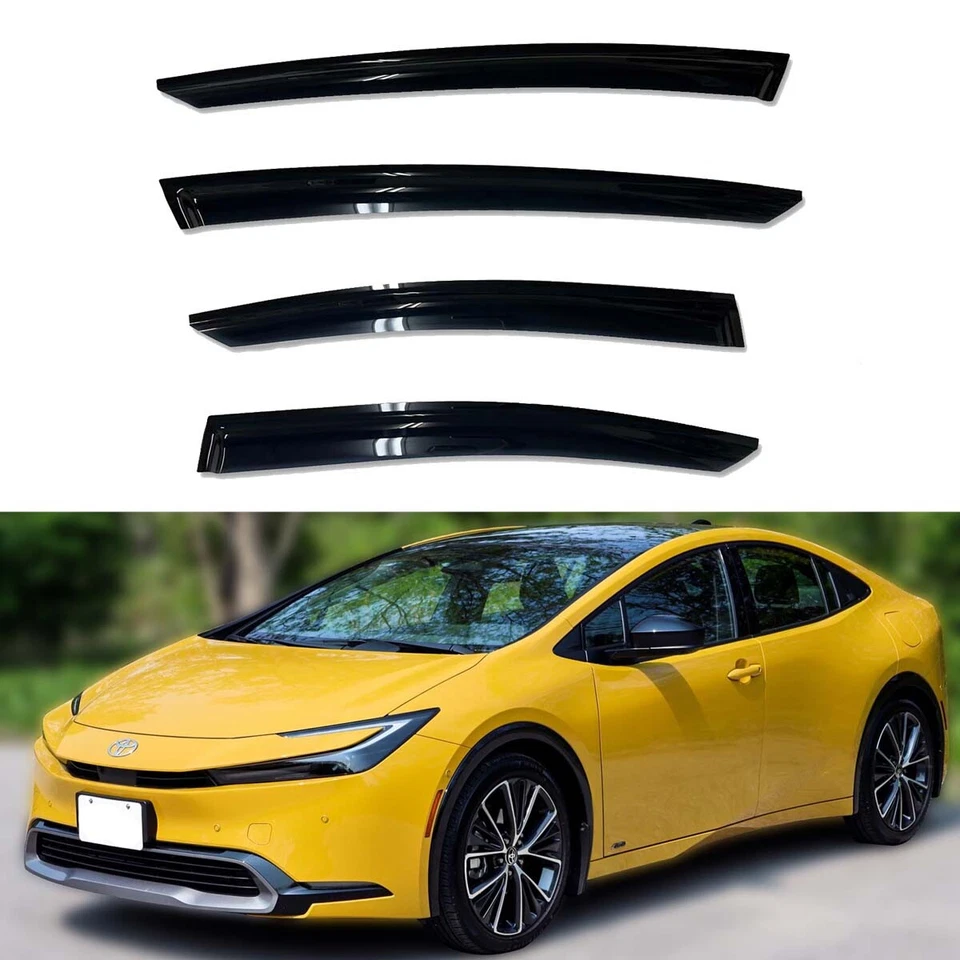 Side Window Visor Wind Deflectors Rain Guards Fit 2023-2025 Toyota Prius Foto 1 de 4