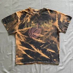 NBA UNK Miami Heat T Shirt Mens XL Black Bleach Acid Wash 2010s The 305 - Picture 1 of 10