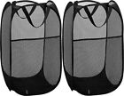 2Pcs Extra Large Mesh Pop Up Laundry Hamper With Handles Foldable Clothes Basket