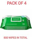 4 x CLINELL WIPES ANTIBACTERIAL WET WIPES KILLS 99.9% GERMS 200 WIPES PER PACK