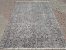 Gray vintage Turkish Area rugs, bathroom rug, runner rug, rug for bedroom,