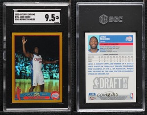 2003-04 Topps Chrome Gold Refractor /50 Josh Moore #156 SGC 9.5 Mint+ Rookie RC