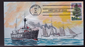 2246 22c Stamp (1987) HONORING MICHIGAN STATE 150 FDC HD/HP - RICHARD DEROSSET - Picture 1 of 2