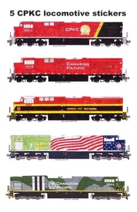 CPKC Canadian Pacific KCS Locomotives 5 Stickers Andy Fletcher - Picture 1 of 1