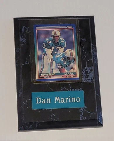 Dan Marino plaque Miami Dolphins Score card 1990 Cover