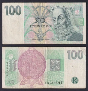 Banknote Tschechische Republik 100 Korun 1995 P.-12 BB/VF - Picture 1 of 1