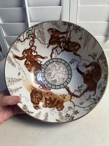 Cuenco de glicinia de porcelana con motivo de mono chino oriental - Imagen 1 de 19