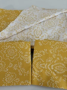 IKEA Akertistel Bright Yellow White Reversible Full/Queen Duvet Two Shams - Picture 1 of 10