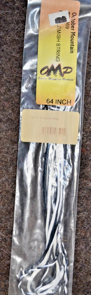 NIB FLEMISH STRING FOR BOW 64" BLACK & WHITE - Image 1 of 1
