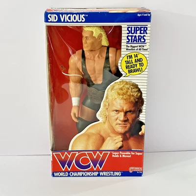 Sid Vicious WCW Superstars 14” de alto en caja con cinturón pintura perfecta 1991 Galoob LEER Foto 1 de 4