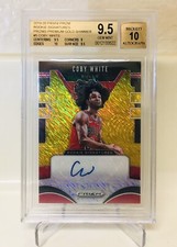 2019 Prizm Coby White Rookie Signatures Gold Shimmer Auto FOTL BGS 9.5 Gem Mint!