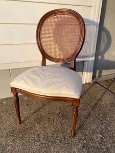 Beautiful Ethan Allen French Regency Style Cane Back Occasional Chair #13-7048 - Picture 1 of 23