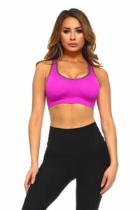 Yelete Women’s Sports Bra w/ Cut Out Detail at Back - Picture 1 of 4