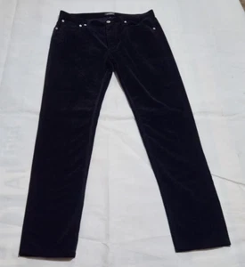 A.P.C. Pants Mens 31x33 Black Straight Corduroy Cotton Stretch Button Fly - Picture 1 of 12