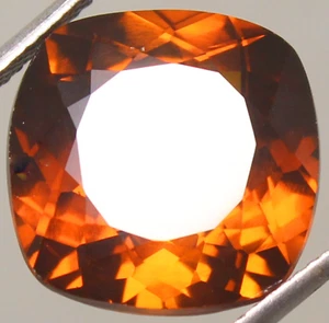 Certified 15.20 Ct Natural Montana Chocolate Sapphire 14x14 MM Cushion Gemstone - Picture 1 of 6