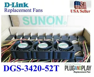 3x Set leise Version Ersatzlüfter für D-Link DGS-3420-52T - Bild 1 von 5