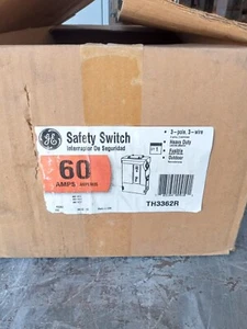 GE TH3362R Heavy Duty Safety Switch 60A, 600 Vac 250 Vdc, Mod 10 - Picture 1 of 10