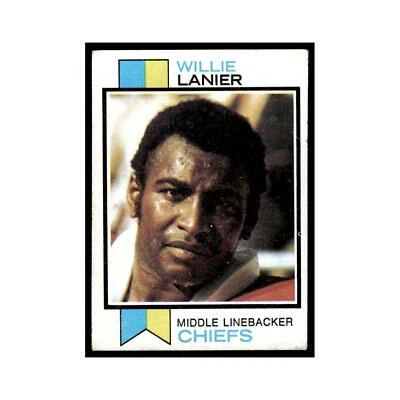 1973 Topps Football Card Willie Lanier Chiefs #410.0 - Image 1 of 3