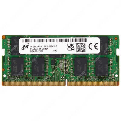 Micron 16GB DDR4-2666 ECC SODIMM MTA18ASF2G72HZ-2G6E1 Server Memory RAM - Image 1 of 2