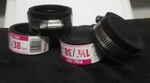 Nuovo 1 Pz 1 1/2" 38mm Qwik Cap PlumbQwik Fernco PQC-101 Morsetto Tubo Ingranaggio Verme - Foto 1 di 4