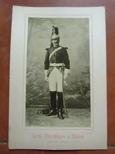 Altes Foto REPUBLIKANISCHE GARDE ZU PFERD großes Outfit - Bild 1 von 4