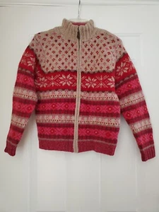 Eddie Bauer Collectible Wool Nordic Ski Cardigan VTG Large Full Zip Christmas  - Picture 1 of 10