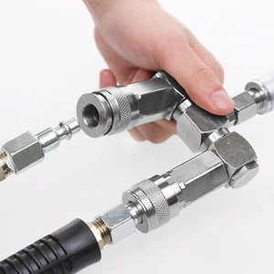 Air Hose Splitter 2-Way Quick Connect Manifold with 2pcs Universal Type Coupler - Picture 1 of 9