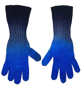 Guantes Paul Smith Azul Tinte Ombre 100% Lana Tejidos Italia Nuevos Talla Única O/S - Imagen 1 de 11