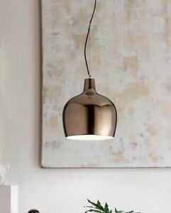 Glossy grande lampadario conico ceramica bronzata specchiata