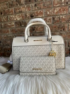 MICHAEL KORS JET SET TRAVEL MEDIUM DUFFLE SATCHEL BAG AND WALLET - Picture 1 of 11