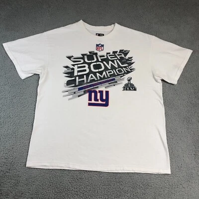 New York Giants Shirt NFL Football Champions Team Apparel Men XL White Sports - Image 1 of 4