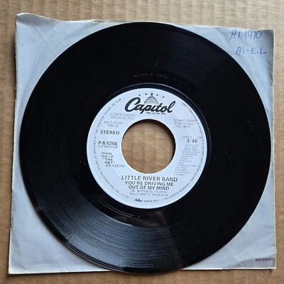 LITTLE RIVER BAND You're Driving Me Out Of My Mind 45 7" Record Vinyl Records - Image 1 of 2